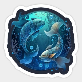 Pisces Zodiac Sign Sticker